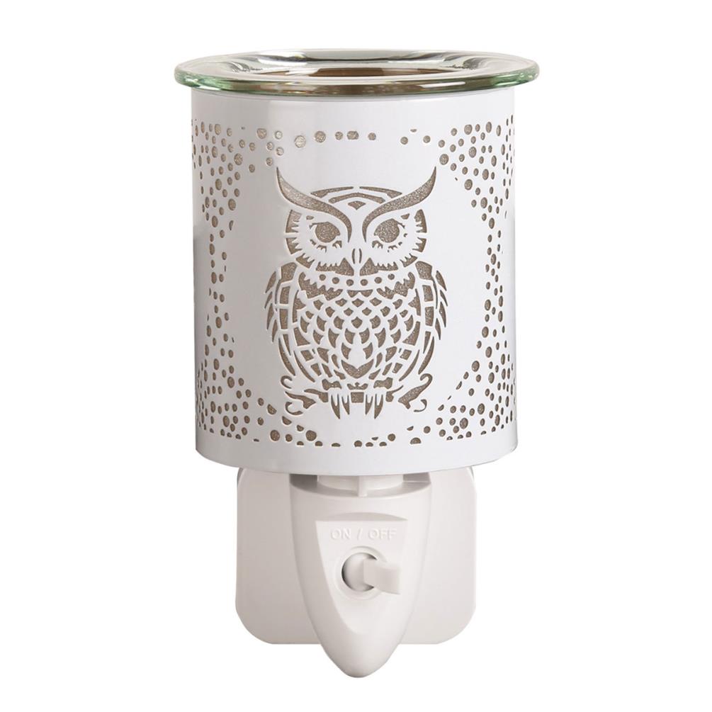Aroma White & Gold Owl Plug In Wax Melt Warmer Extra Image 1